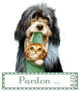 Gif animé pardon chien et chat